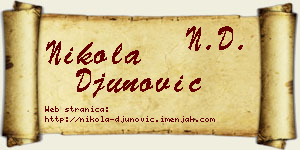 Nikola Đunović vizit kartica